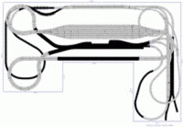 Roco H0 mit Bettung Gleisplan 400 X 320 cm